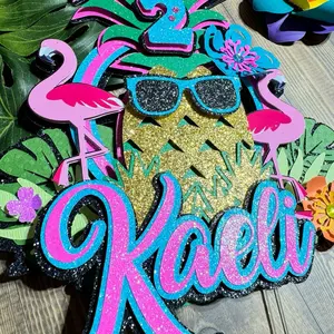 Luau Cake Topper + Tropical Cake Topper + Tiki Cake Topper + Hawaiian Cake Topper