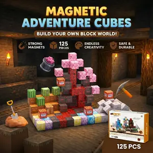 My craft toys, 125 PCS Magnetic Blocks, Magnetic Building Blocks Toys for Boys Girls 3+, Build Mine Magnet World, MagWonder Toys, STEM Montessori Sensory