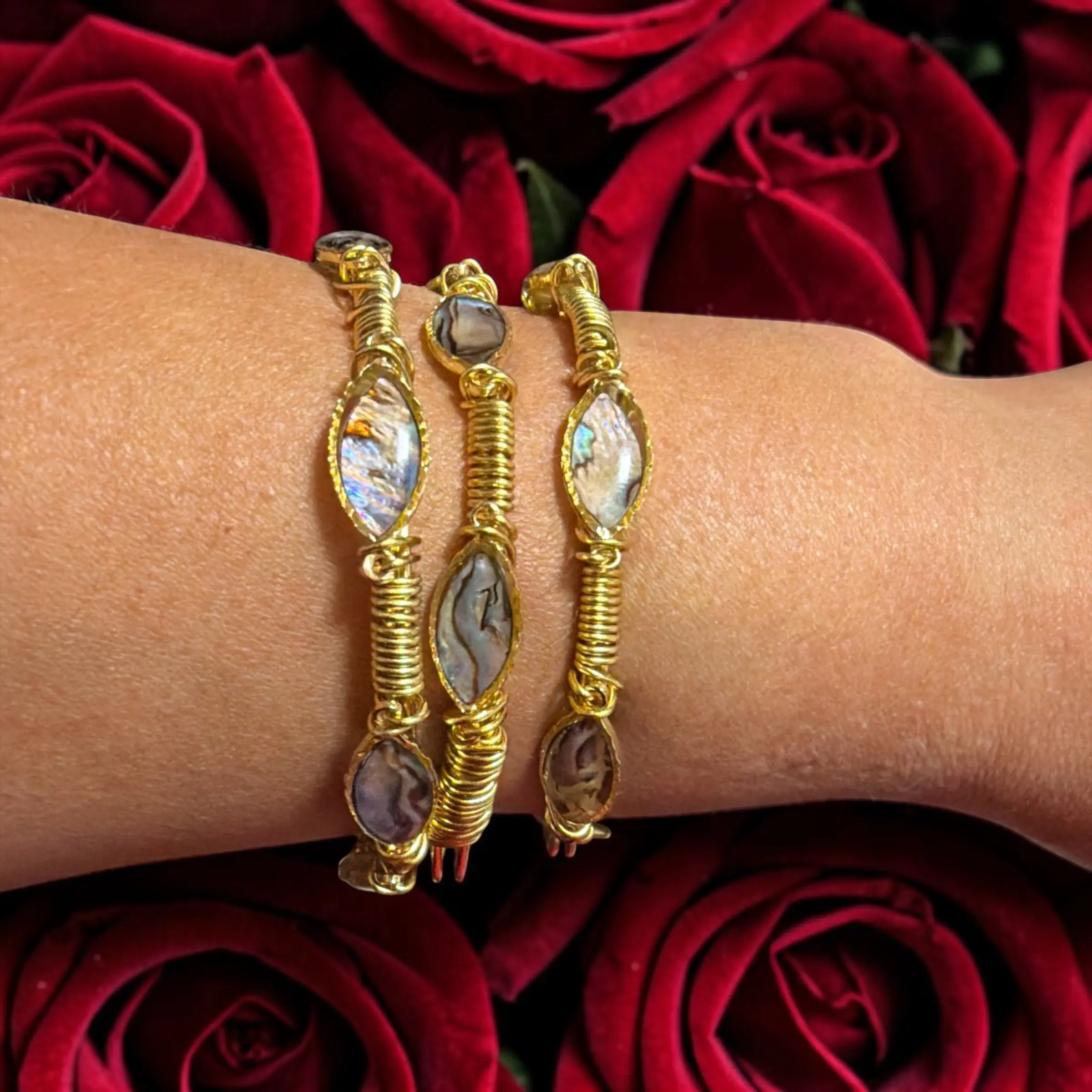 Oval Pua Shell Bangle