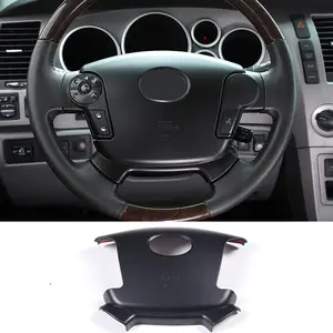 1-Piece ABS Car Steering Wheel Decorative Panel (Matte Black/Carbon Fiber Pattern) - Fits Toyota Tundra 2007-2013 Models