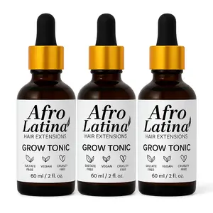 Afro Latina Scalp & Strength Tonic Trio 60ml Lightweight Botanical Mist Vegan Sulfate-Free Clean Hair Care with Rosemary Extract