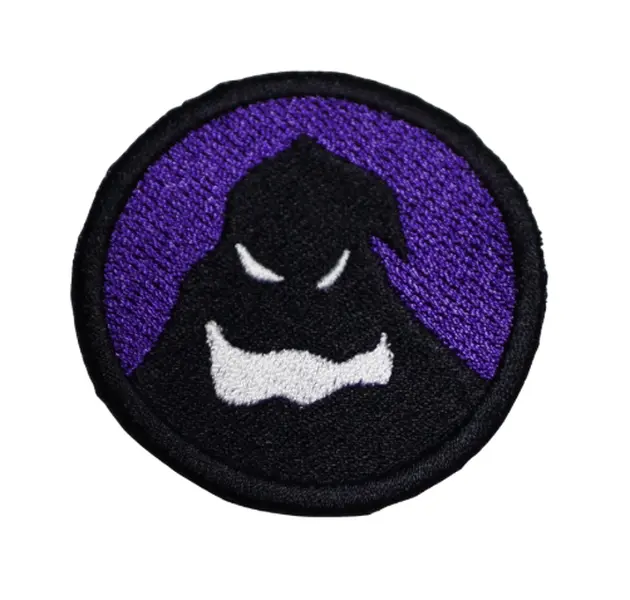 Stitched Boogeyman Embroidered Patch – Spooky Sack Creature Iron-On Badge