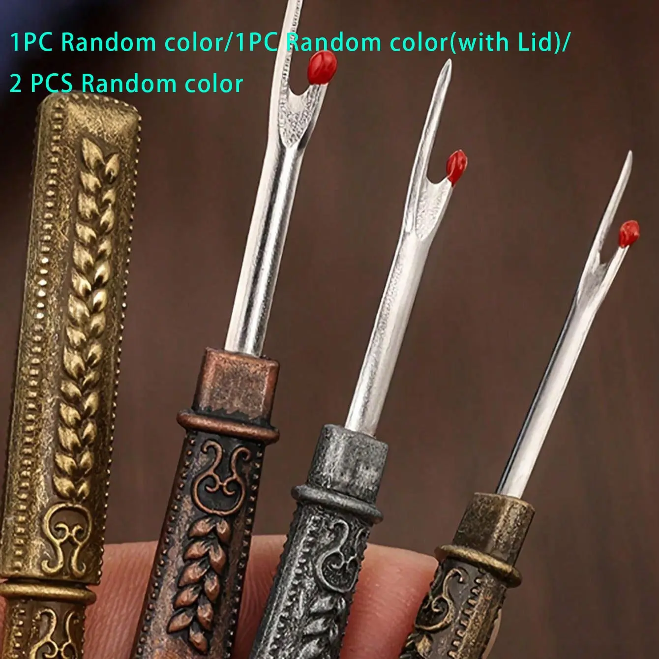 High-Quality Embroidery Seam Ripper Tool Set, Comfortable Handle, Vintage Design, Handmade Clothes De-Threader, Sewing Aid Kit, Sewing Tools, Sewing Accessories, Sewing Products