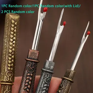 High-Quality Embroidery Seam Ripper Tool Set, Comfortable Handle, Vintage Design, Handmade Clothes De-Threader, Sewing Aid Kit, Sewing Tools