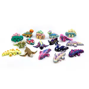 Dino Desk Pals – Articulated 3D Printed Dinosaur Fidget Toys & Cute Prehistoric Desk Decor