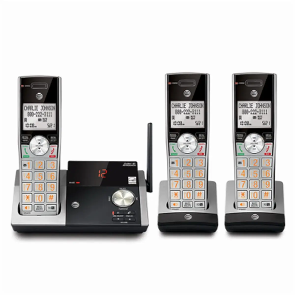 Vtech Communications 215733 Home Telephone Handset Answering System with Caller ID, 6.0 Detect Expandable Feature, HD Audio, Interference-Free Sound, Push-to-Talk Function