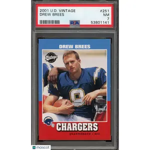 2001 Upper Deck Vintage Drew Brees Rookie #251 PSA 7 San Diego Chargers