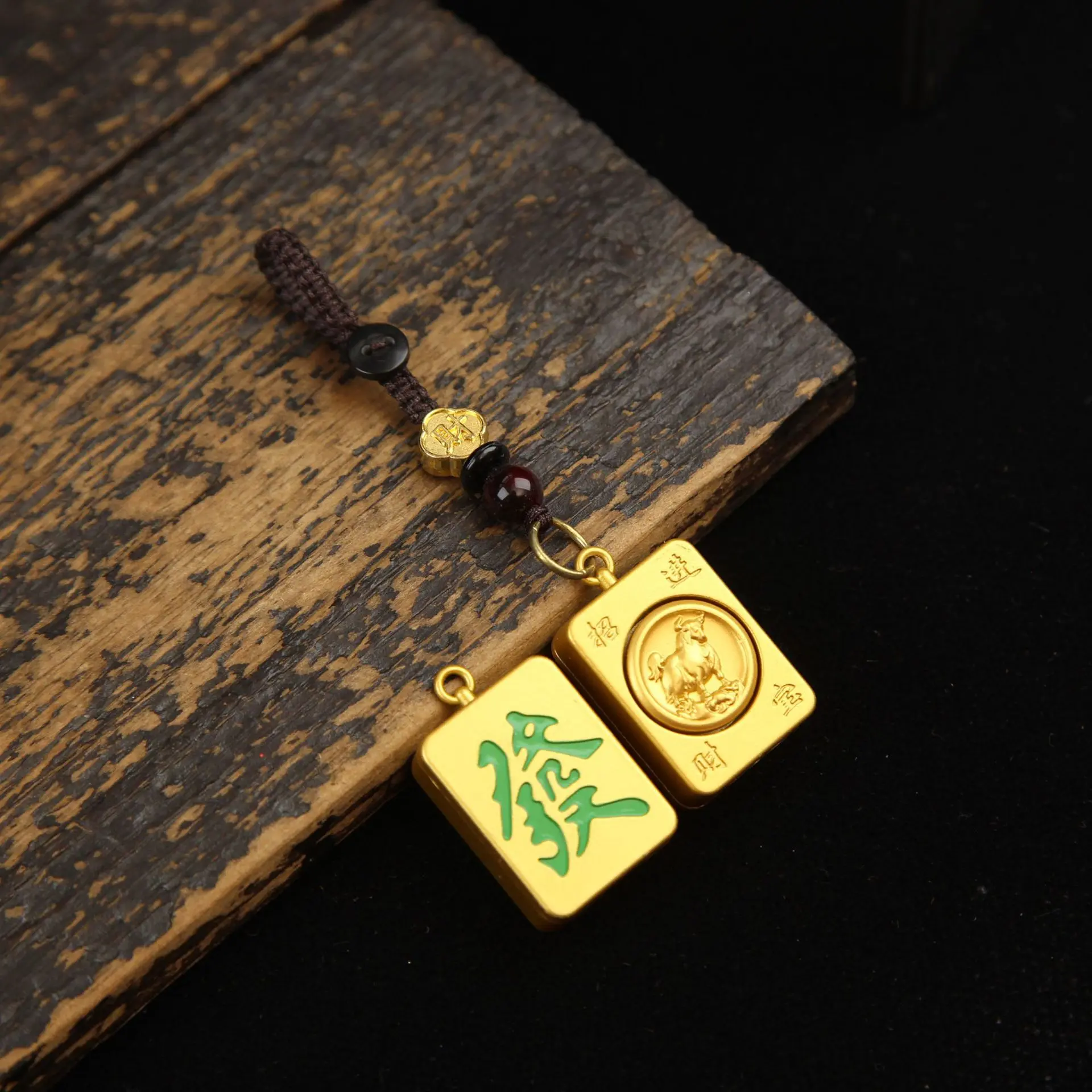 Zodiac Ox - Fortune Mahjong Spinner + Fortune Rope