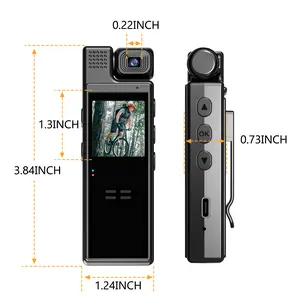 A mini wearable sports camera featuring audio and video recording, night vision, a 180° rotatable lens, motion detection, and Wi-Fi connectivity—ideal for activities such as traveling, cycling, and hiking.