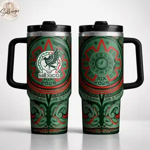 [ FAST SHIP 5Days ]Personalized Soccer 2026 Mexico 40OZ Tumbler, WC Custom Tumbler, 2026 Soccer World Tournament, International Game Day, Sport Lovers Tumbler