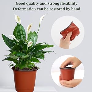 Nursery Pots 100 PCS 4 Inch Plant Pots with 100 Labels, Planting Pot for Plants Indoor Outdoor, Plastic Flower Pot for Seedlings Transplanting Small Plants Growing