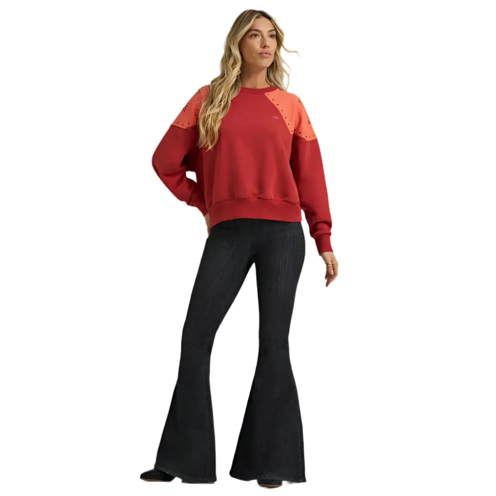 112370416 Wrangler X Women's Lainey Wilson Pull on Bell Jean - Washed Black