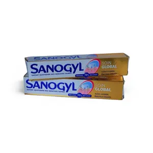 2pcs sanogyl global toothpaste 70% sulfuric acid 1 tube oral use for plaque & food particle removal