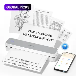 Portable Wireless Thermal Printer, Multipurpose Bluetooth-compatible Printer, USB Charging Mobile Home Printer for iOS, Android, Laptop, Portable Thermal Printers #GLOBAL PICKS