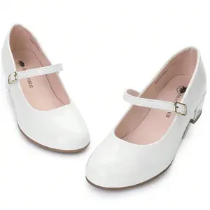 Girls Mary Jane Dress Shoes - Princess Ballerina Flats Low Heels For School Party Wedding, Back To School Shoes For Girls, Rubber Sole, Elegant Design Girls Chunky Platform Penny Loafers Girl's Beti Fashion Boot