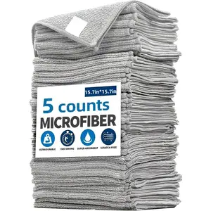 5/10 Multi-Functional Square Polyester Cloth, Simple Style, Reusable, Suitable for Car and Kitchen, Absorbent Cleaning Tool