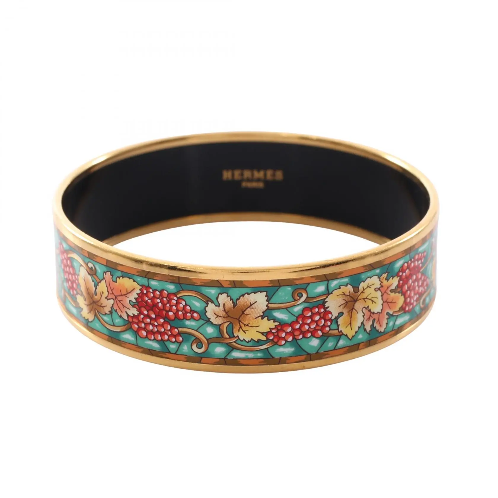 Pre-owned HERMÈS Gold-plated Small Leather Goods Hermes Email GM Bangle