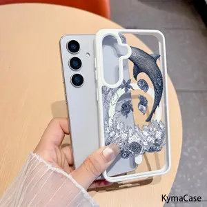Phone Case - Underwater Whale with Coral Seaweed Shells And Starfish Scene Magnetic Bare-Hand Feel Drop-Proof And Scratch-Resistant Protective Case for Samsung Galaxy S22 S23Fe S24 S25 Plus Ultra an Excellent Gift
