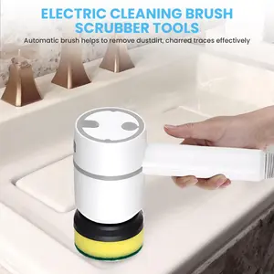 Electric Spin Scrubber-Powerful Electric Scrub Brush – 5 Replaceable Heads for Home Use