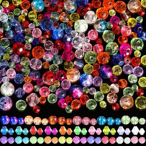 1300 count Glass Beads for  Making Colorful Rainbow Craft  Beads Assorted Colorful Loose Beads with Box for Making Necklaces, Earrings, Decorations, Clothing Accessories, Bracelets