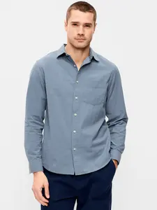 Old Navy Women's Linen-Blend Short-Sleeve Smocked Top