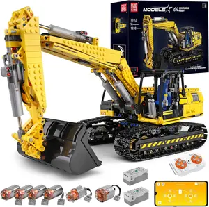 Ultimate Remote-Controlled Excavator Building Kit: Mould King 13112, 1830 Pieces - Engaging STEM Toy, App-Enabled, Rechargeable 1:20 Scale Construction Digger for Creative Minds Engineering Digging Learning Play Fun