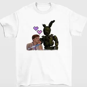 MatPat x Springtrap T-Shirt , FNAF Meme Graphic Tee, Viral Internet Humor Design, Bold Fan Streetwear Style for Men, for Women