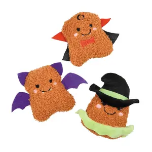 3" - 4" Halloween Chicken Nugget Stuffed Characters - 12 Pc.