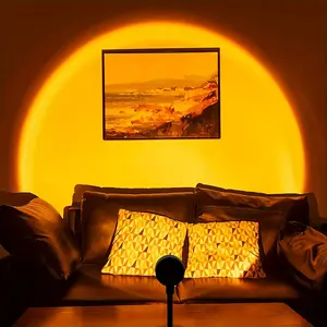 Sunset Orange Projector Light LED Orange, USB Night Light Sunset Lamp, 360 °   Rotatable, Suitable for Home Decor, Bedroom, Holiday Decoration, Party Photography