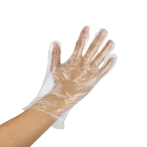 [1,000 pcs] Karat Poly Gloves (Clear), Large