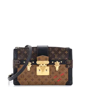 Pre-owned Louis Vuitton Canvas Coated Clutches & Wristlets Trunk Clutch Reverse Monogram Canvas by Rebag