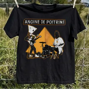Angine de Poitrine Band T-Shirt, Angine De Poitrine Tee, Alt Fashion Gift, Dark Gothic Rock Tee, Aesthetic Grunge Apparel, Holiday Shirt