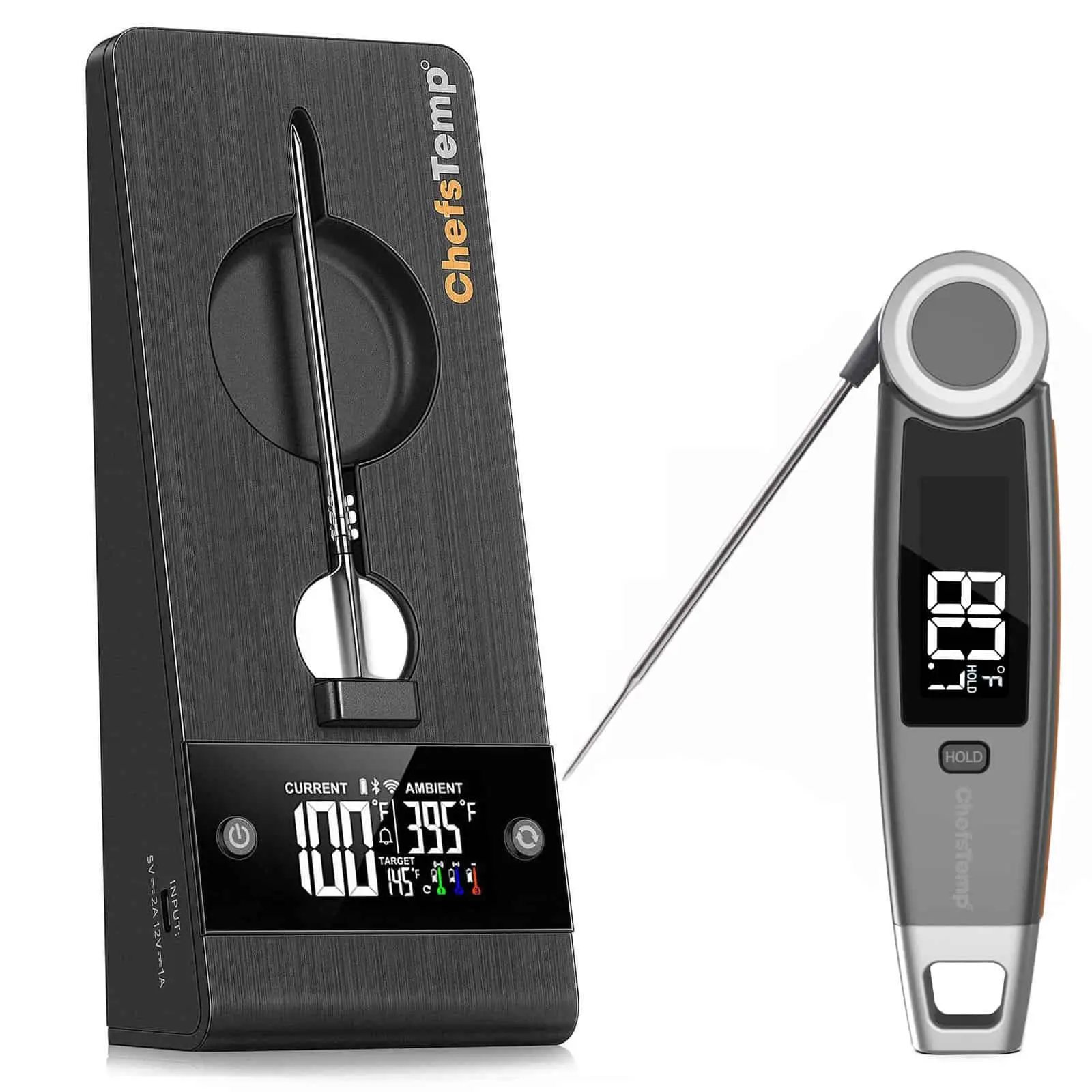 ProTemp 2 Plus & Finaltouch X10 Bundle Smart Grill Gauge Thermometer - Kitchen, Portable, Waterproof, Stainless, Lightweight Instant Read Meat Thermometer