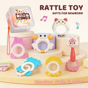 Baby Toy 18m+, Infant Rattle Teething Toy, Newborn Baby Toy, Teething Grasp Shake Toy, Essential Gift for 18 Months, Montessori Rattle, Sensory Teether