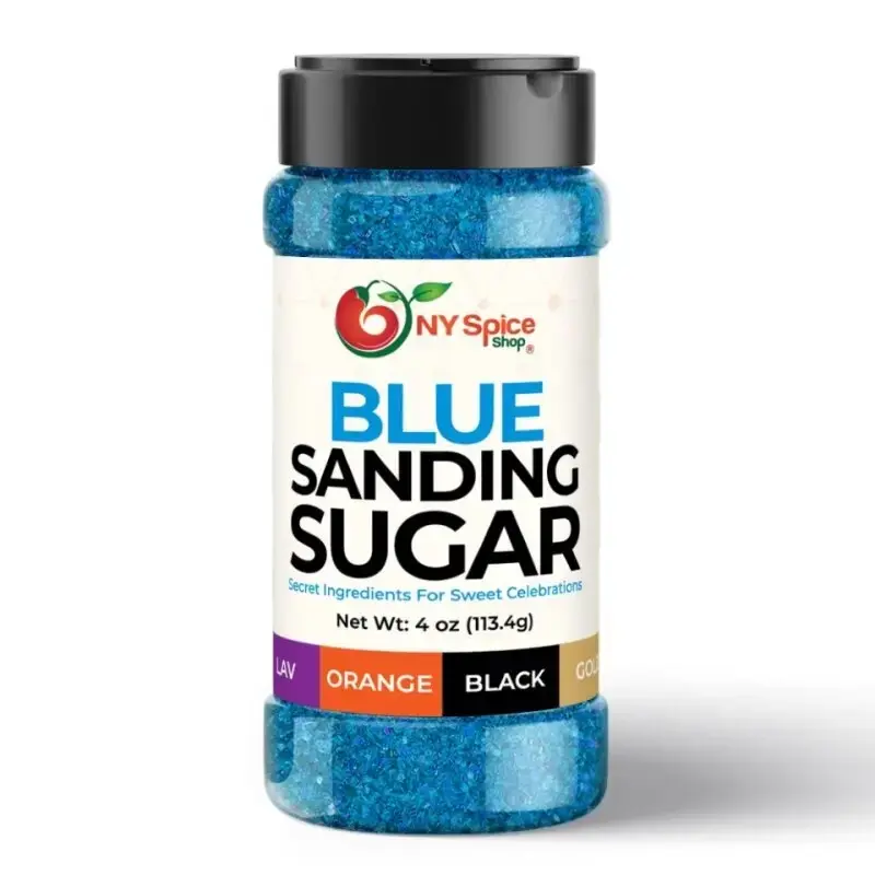 NY Spice Shop Blue Sanding Sugar - Sweet Colorful Edible Sprinkles for Cookies, Baking, Ice Cream, Desserts & Crunchy Toppings - Bake
