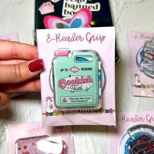 Bookish Fuel Phone Grip, Cute Magnetic Phone Holder, Adorable GripTok, Bookish Merch mount accessories Foldable Wireless pop socket