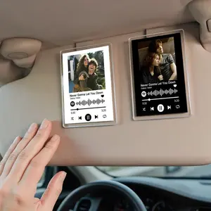 Personalized Car Visor Clip Music Photo - Custom Valentine’s Couple Gift For Him, Customized Song Message, Boyfriend Husband Gift