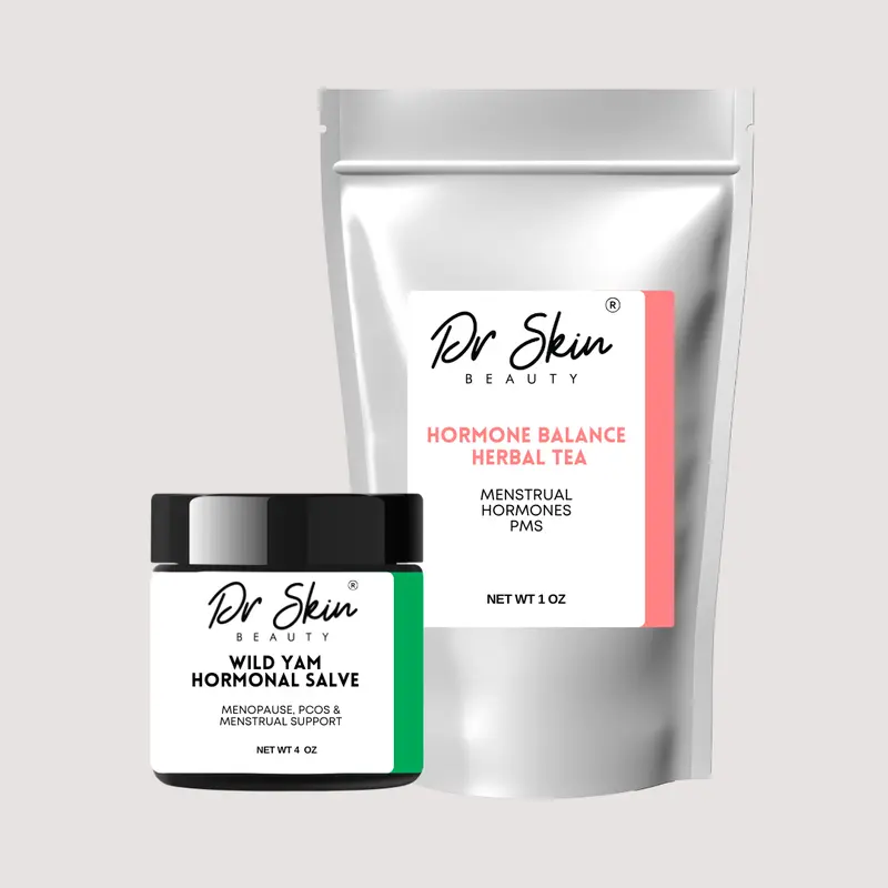 Dr. Skin Hormone Balance Duo - Wild Yam Salve + Mega O Tea | Complete Menopause Support System