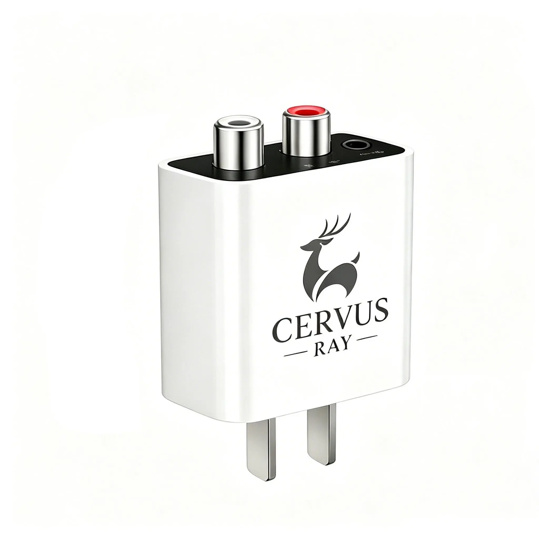 The CERVUS RAY 5.4 Bluetooth audio converter features dual audio output ports (AUX/RCA), supporting older speakers, amplifiers, TVs, and a wide range of audio systems. It's plug-and-play; simply connect it to a 220V power outlet., Accessories, Receiver