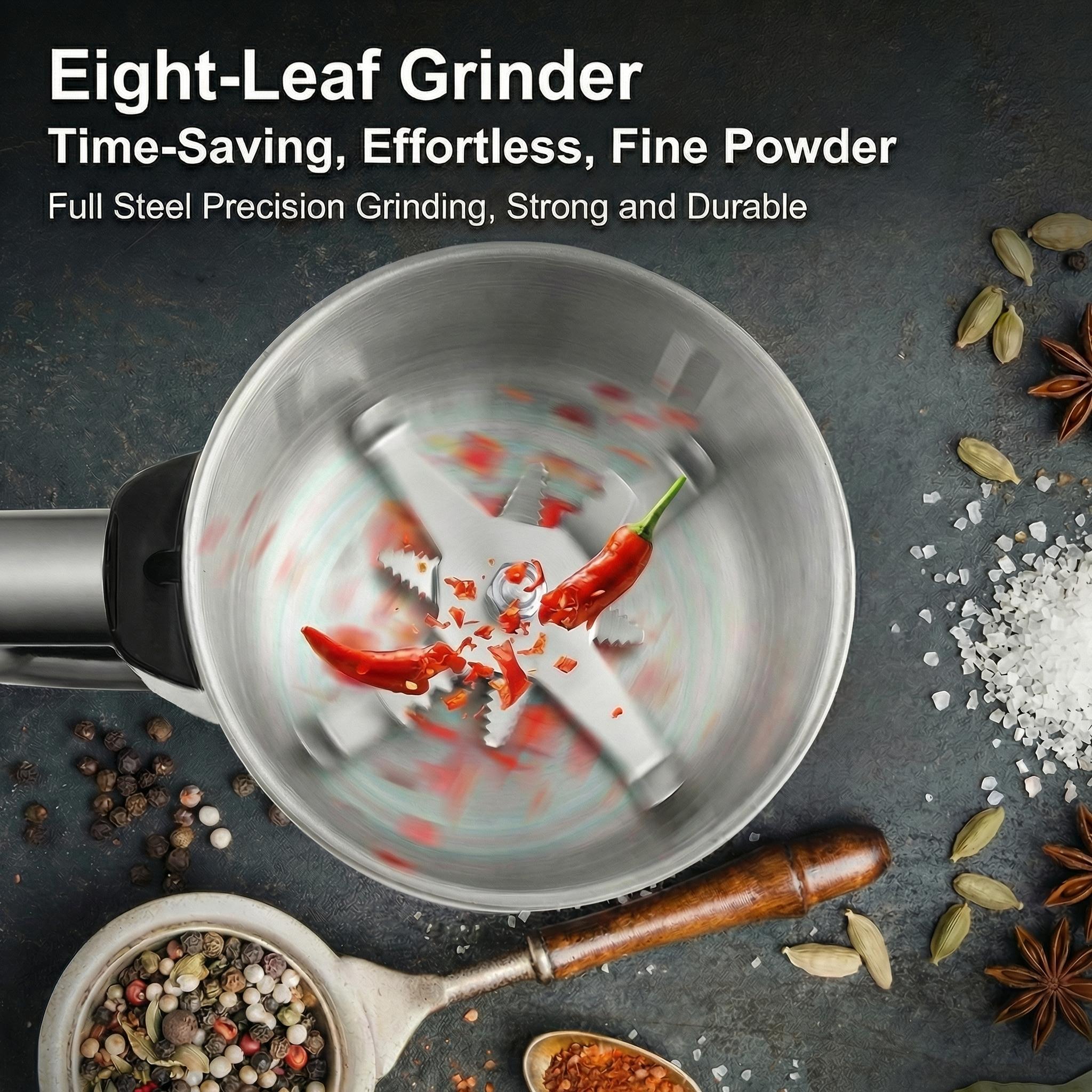 One Touch Electric Coffee Grinder, 2/3 Cup Coffee Bean Capacity, 300W Motor, Spice, Herb and Nuts Grinder, One Touch Push-Button Control -Stainless Steel Blades