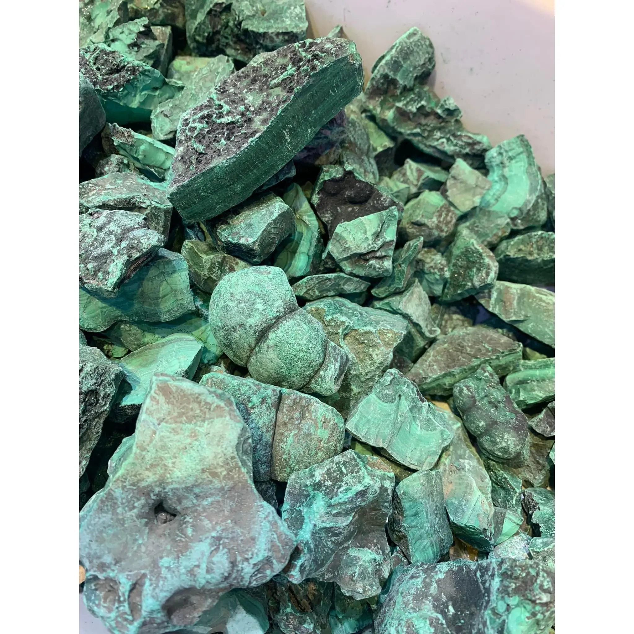 1 Kg Natural Rough Malachite Stones for Lapidary Artists