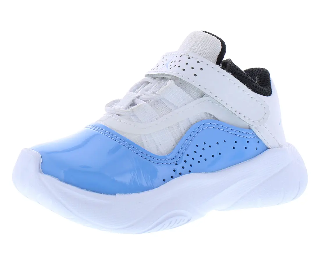 Nike Jordan 11 Comfort Low Infant-Toddler Shoes, Casual Toddler Sneaker for 2-3 Years, White/University Blue/Black Color Options, Unisex