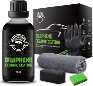 Graphene Ceramic Coating for  (50ml) - 10H Graphene Coating for  Detailing-5+  Protection, Hydrophobic, Scratch & , High GlossFinish - Professional-Grade  Detailing Kit