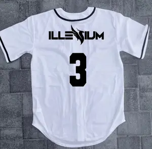 BIllenium Rave Jersey, Concert Merch, Vintage Hip Hop Graphic Baseball Jersey