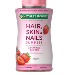 Nature’s bounty hair ,skin and nails vitamins gummies with biotin for 230 count women’s Supplement Edible Beauty Dietary Fitness