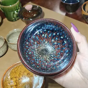 Master Jianzhan handcrafts tea cups, Master Chen handcrafts cups