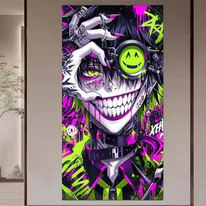 1 set of DIY diamond painting kit, 5D diamond art set, DIY decoration in vibrant graffiti style, Anime Design. Mosaic, diamond art, DIY art home decor, Wall Art Painting.