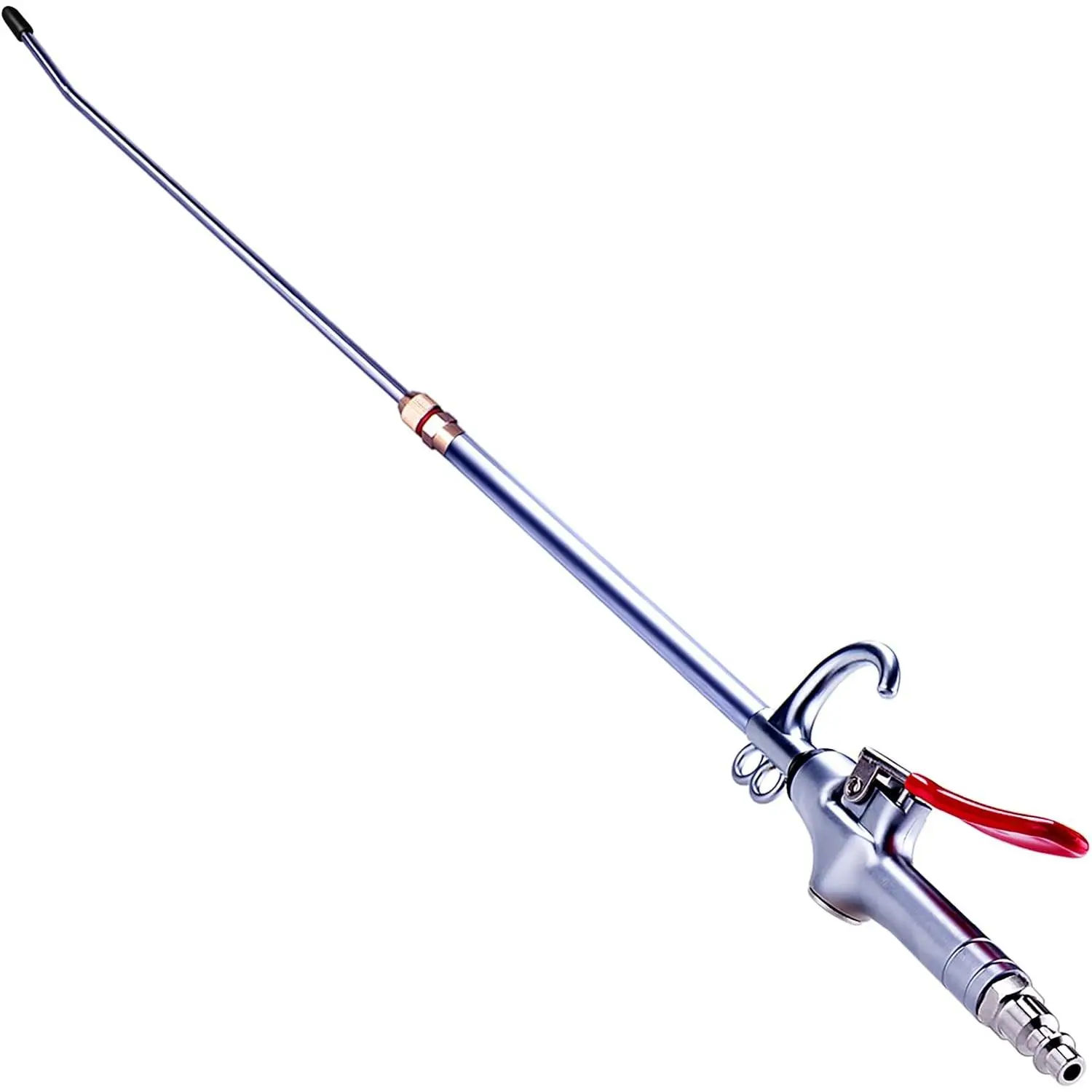 High Volume  Industrial Air Blow , 17-26 Inch Extensible Stainless Steel Air Flow Nozzle, Pneumatic Air Compressor Accessories Tool, Extended Dust Air Blower  with 360  Swivel Hook