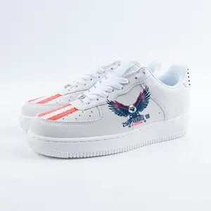 Custom America 250th Independence Day Men & Women Force White  Sneakers Shoe