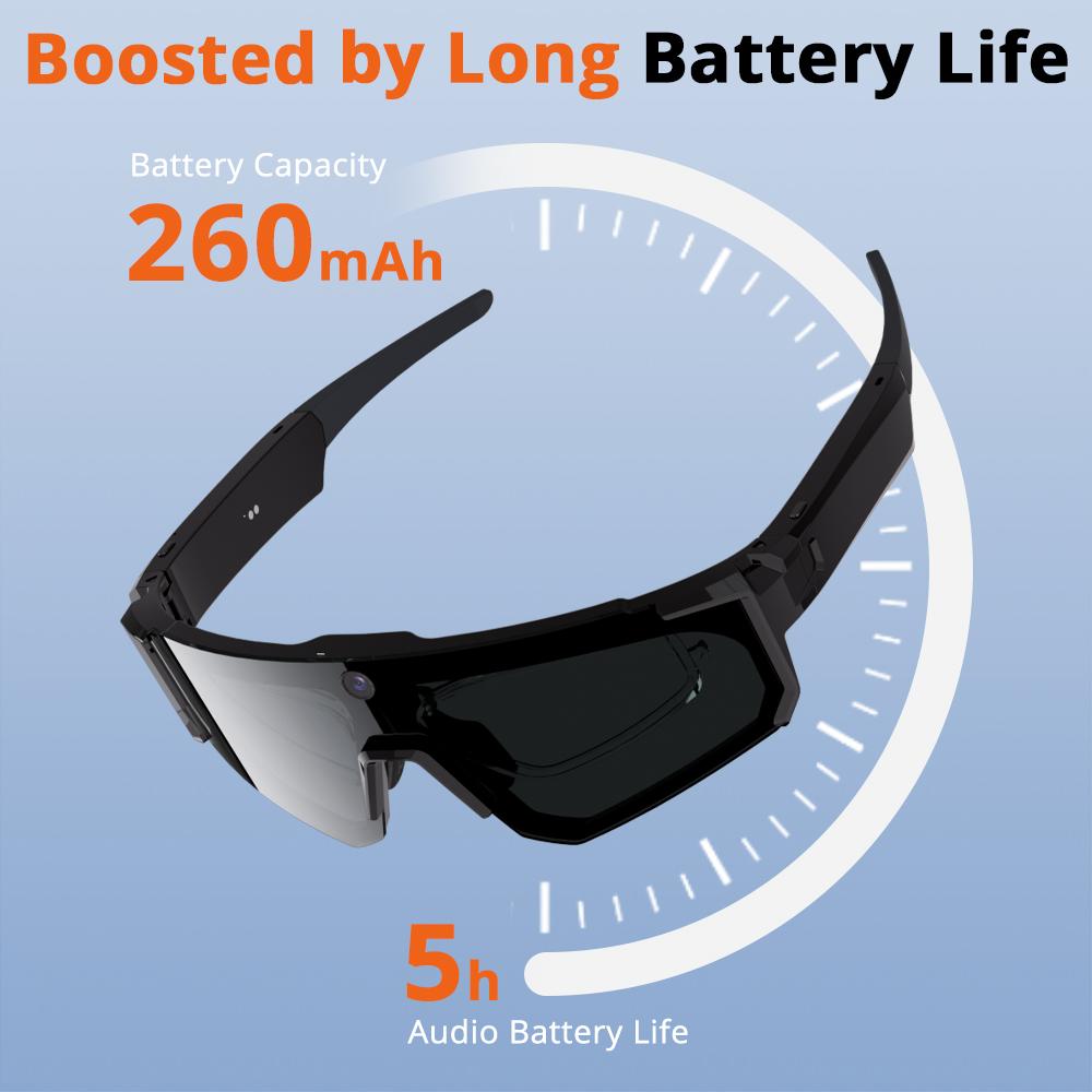 Turbosun Smart Glasses AI Cycling Camera Glasses Wearable 8MP Camera Hands-Free Photo/Video Recording Suitable for Travel Outdoor Wireless UV Protection Language Translation Sync Phone iOS detail 9